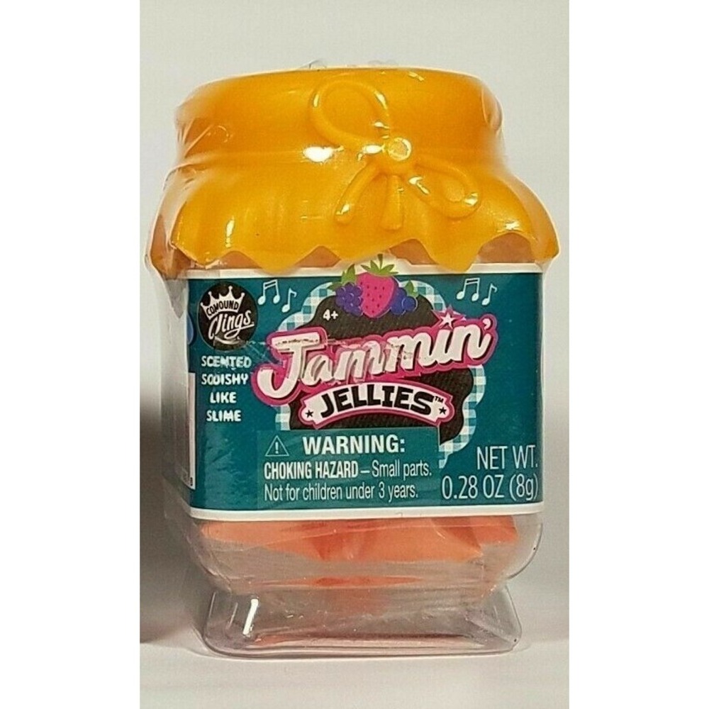 New Jammin' Jellies Orange Scented Squishy Slime Kit just Add Water in CUTE Jar!